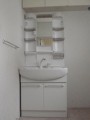 洗面化粧台取替工事　千葉県浦安市　LSB-70JWN+LSM-7AH