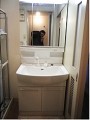 洗面化粧台取替工事　広島県安芸郡　LSB-70JWN+LCM-753H/W
