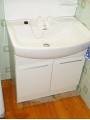 洗面化粧台取替工事 福岡県久留米市 LSB-70HWN+LRCM-0756H/W