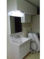 洗面化粧台取替工事　山形県鶴岡市　AR1H-755SYN+MAR1-753TXU-set