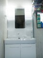 洗面化粧台取替工事　東京都日野市　PTVN-755S+MPTX1-751YF