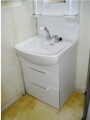 洗面化粧台取替工事　埼玉県比企郡　LSB-64MWN+LSM-6AH