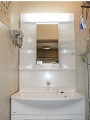 洗面化粧台取替工事 東京都府中市 GQM75KS+GQM75K1SMK