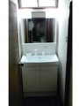洗面化粧台取替工事 兵庫県尼崎市 FTVN-755SY-W+MFTV1-753TYPU他