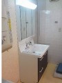 洗面化粧台取替工事　東京都西多摩郡　AR1H-755SY