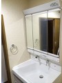 洗面化粧台取替工事　兵庫県加古川市　LDSWA075CFJSW2+LMWA075A3SGC1G