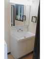 洗面化粧台取替工事　京都府木津川市　AR1N-755SY+MAR1-752XUR