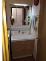 洗面化粧台取替工事　埼玉県幸手市　AR1FH-755SY-K+MAR1-753KXJU