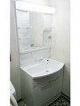 洗面化粧台取替工事　千葉県船橋市　GQM75KSCW-GQM75K1SMK
