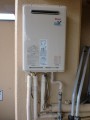 給湯器取替工事/ガス配管取替え　大阪府大阪市東住吉区　RUJ-V2011W-A-set