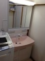 洗面化粧台取替工事　千葉県流山市　LSAB-71A-LCM-753HW