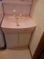 洗面化粧台取替工事(塩入）　神奈川県茅ヶ崎市　LSAB-60A-LSAM-6VSH