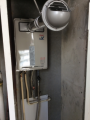 給湯器取替工事(排気筒取替・ふろアダプター取替) 大阪府大阪市旭区 RUJ-V1611T-A