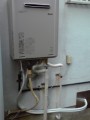 給湯器取替工事/循環アダプター取替/追い焚き配管追加工事/ガス配管取替共　大阪府堺市西区　RUF-E2405SAW-13A