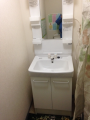 洗面化粧台・止水栓取替工事　東京都多摩市　PTVN600-MPTX1601YF