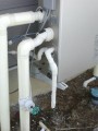 石油給湯器取替（据置架台加工・L型アングル取付）　長野県上水内郡飯綱町　EHKF-4765DA-set