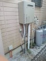 給湯器取替工事(ガス配管取替共) 東京都羽村市 RUF-E2405SAW-set-LPG