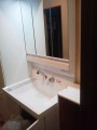 洗面化粧台取替工事※2名作業※　広島県東広島市　AR1H755SY-set-VP1-L