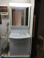 洗面化粧台取替工事 千葉県千葉市中央区 GQM75KSCW-GQM75K3SMK