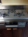 ビルトインガスコンロ レンジフード取替工事 茨城県笠間市 BDE-3HL-AP9017BK