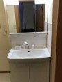洗面化粧台取替工事　東京都板橋区　FTVN-755SY1-W-set1-VP1W
