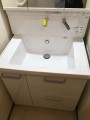 洗面化粧台取替工事　東京都板橋区　LDSWB075BDGEN1-W