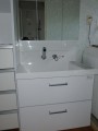 洗面化粧台取替工事　福岡県行橋市　AR2FH-755SY-D-QH2H
