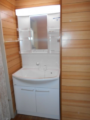 洗面化粧台取替工事　福岡県遠賀郡芦屋町　GQM75KSCW-set1