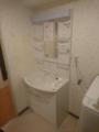洗面化粧台取替工事　千葉県松戸市　GQM75KSCW-set1