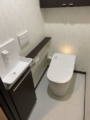 トイレ取替・専用手洗い取替え・壁クロスクッションフロア巾木張替え工事　神奈川県平塚市