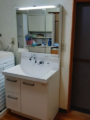 洗面化粧台取替工事　高知県香南市　AR3H-755SY-set3-YS2H